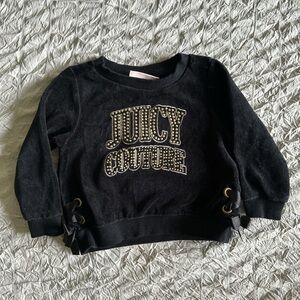 Juicy Couture Black Kids Sweatshirt with Gold Accents